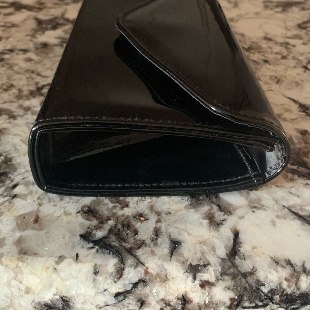 NEW Black Patent Evening Clutch - Picture 7 of 10